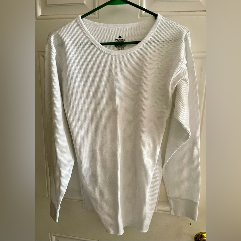 White Thermal Long Sleeve Top